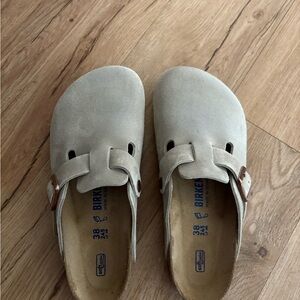 Birkenstock unisex Suede shoes- Light Gray